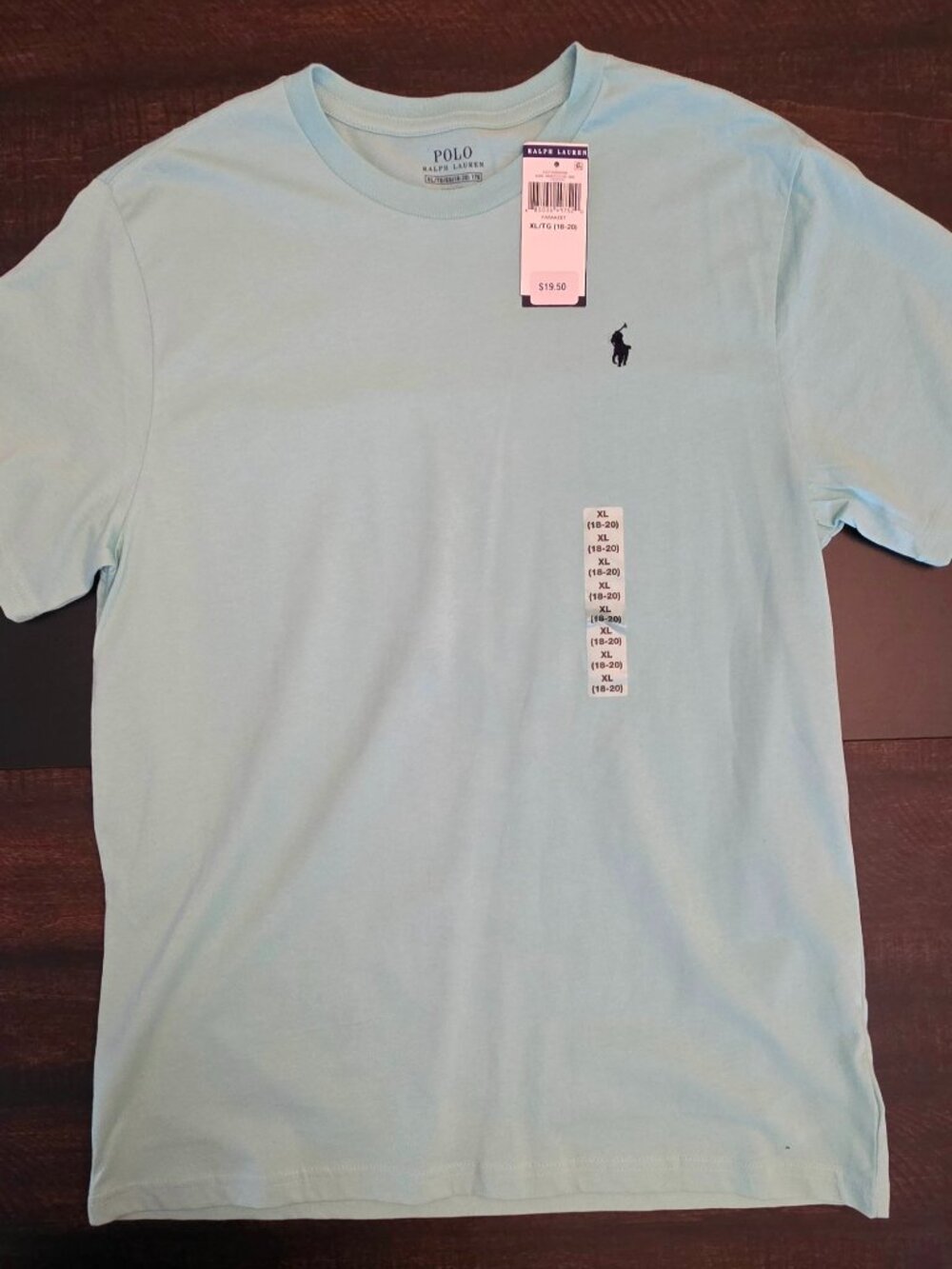 NWT Polo Ralph Lauren Boys Parakeet Crew Neck T-Shirt Navy Pony Youth XL 18-20
